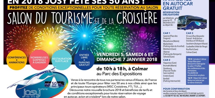 [EVENEMENT - Salon du Tourisme et de la Croisière organisé à Colmar par Josy Tourisme]