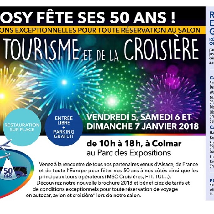 [EVENEMENT - Salon du Tourisme et de la Croisière organisé à Colmar par Josy Tourisme]