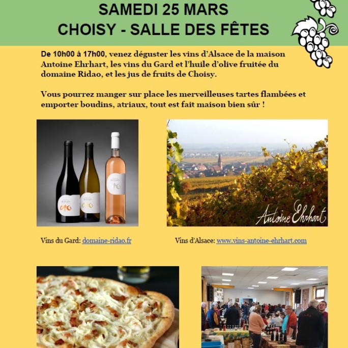 Fête du Vin à Choisy (74) le 25/03/23